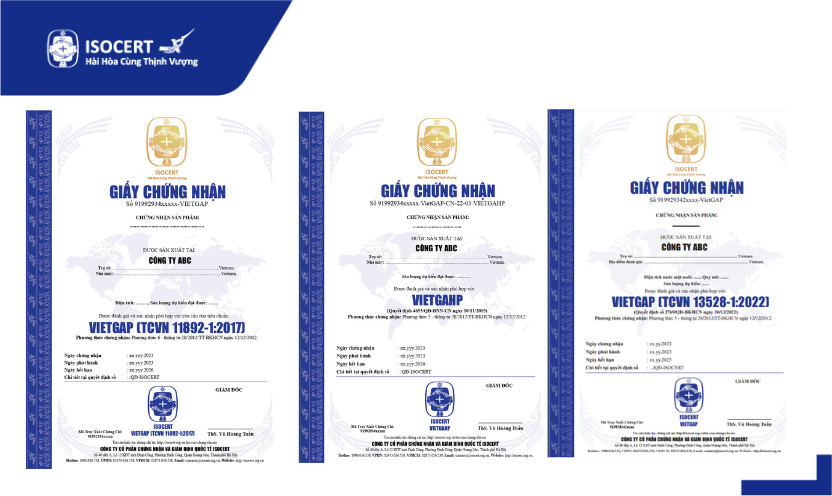 Đánh giá cấp chứng nhận VietGAP theo tiêu chuẩn quốc gia theo TCVN 11892-1:2017