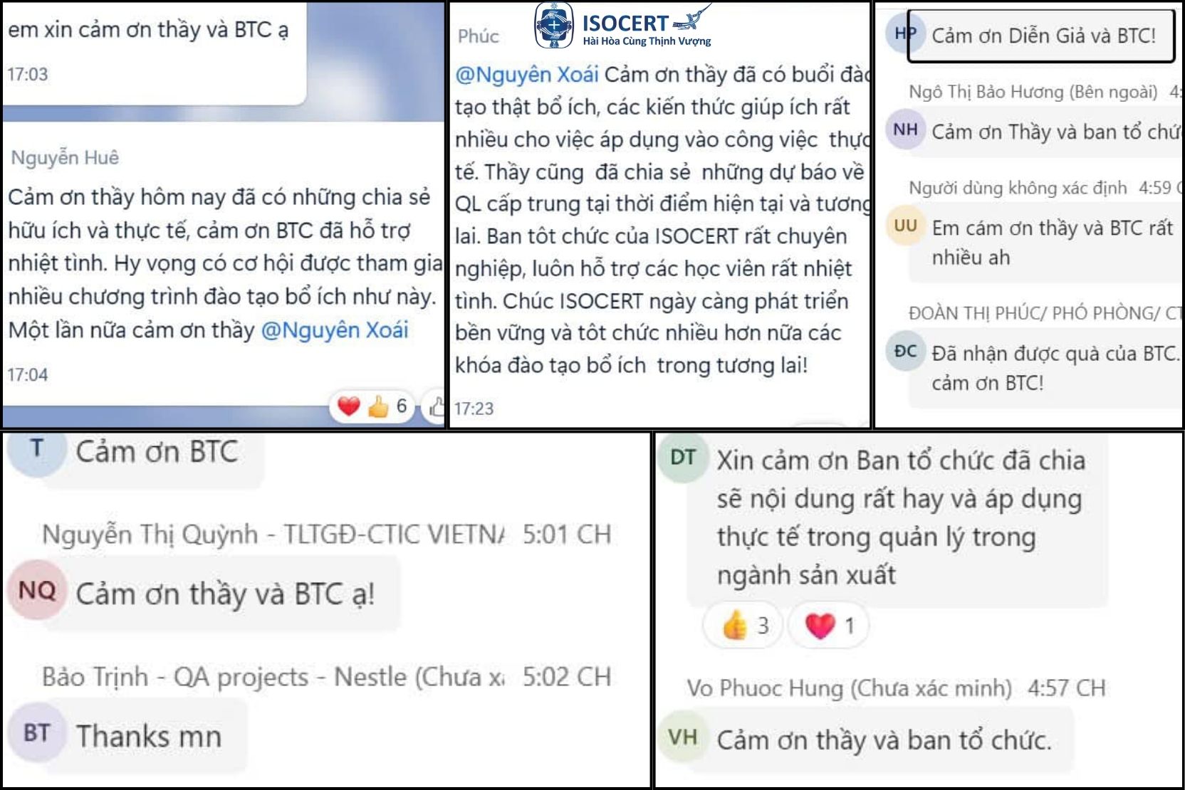 Những chia sẻ của các học viên sau khi tham gia chương trình