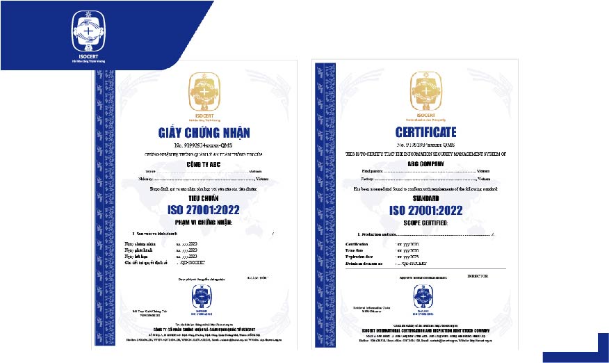 Chứng nhận ISO/IEC 27001:2022
