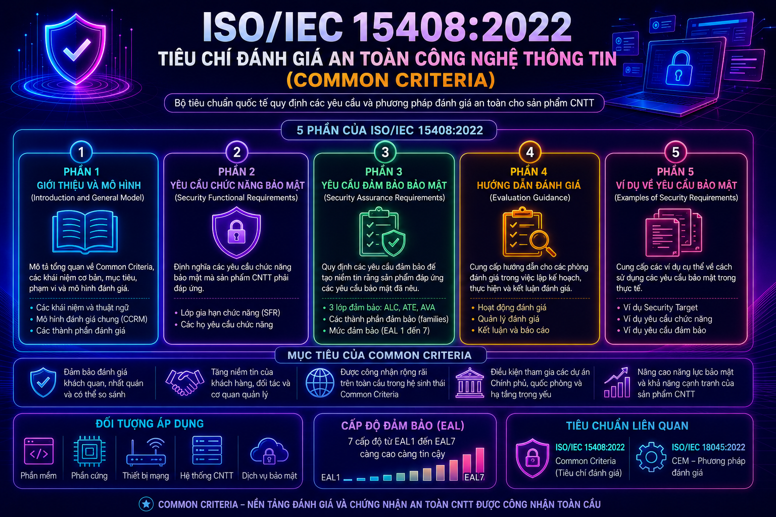 ISO/IEC 15408:2022 – Tiêu Chí Đánh Giá An Toàn Công Nghệ Thông Tin (Common Criteria)