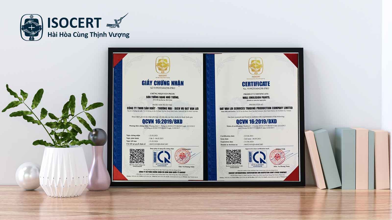 chứng nhận chất lượng sản phẩm