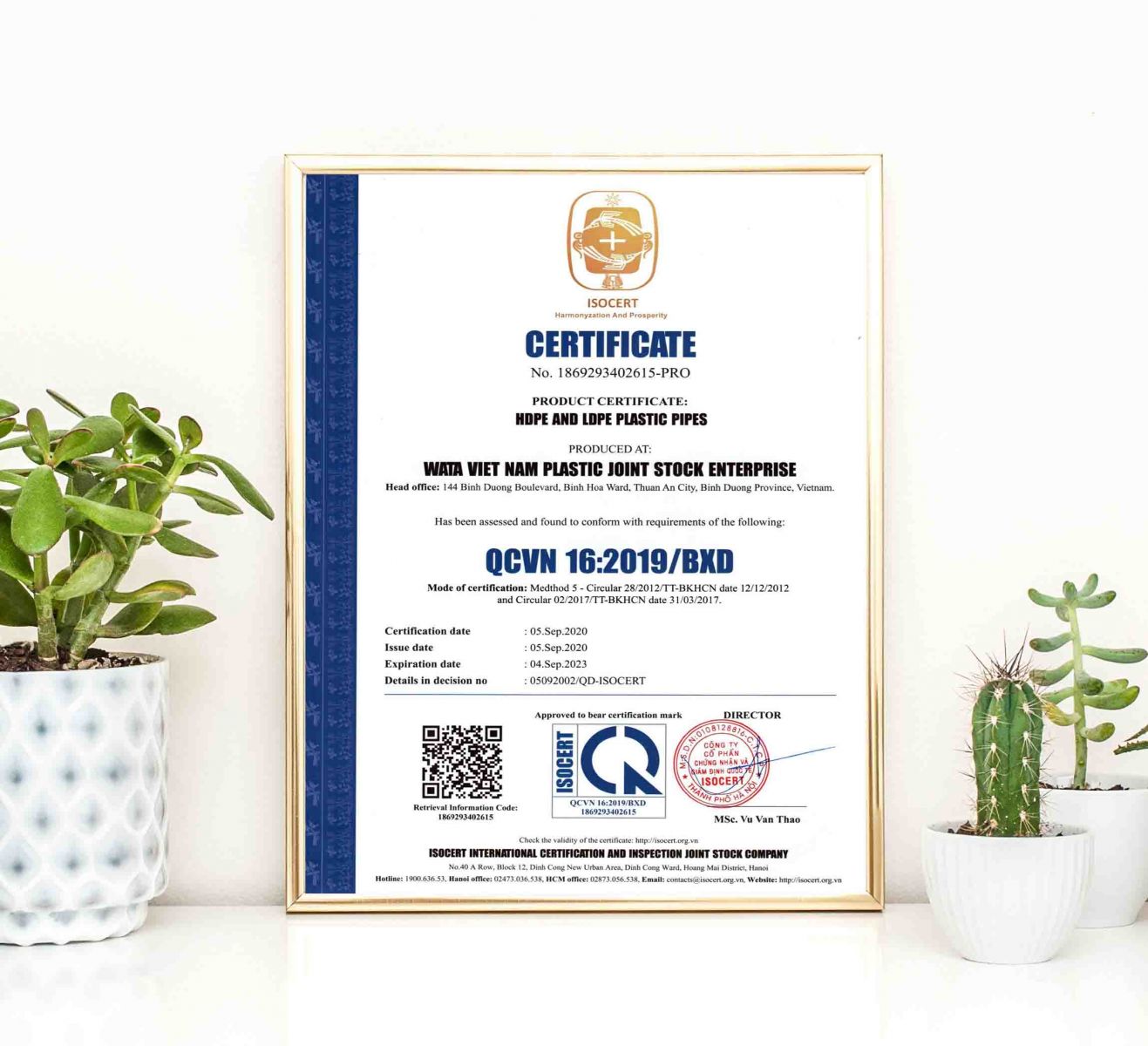 Mẫu giấy chứng nhận hợp quy